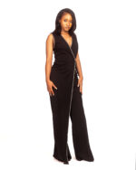 Black Drape Jumpsuit - Image 2